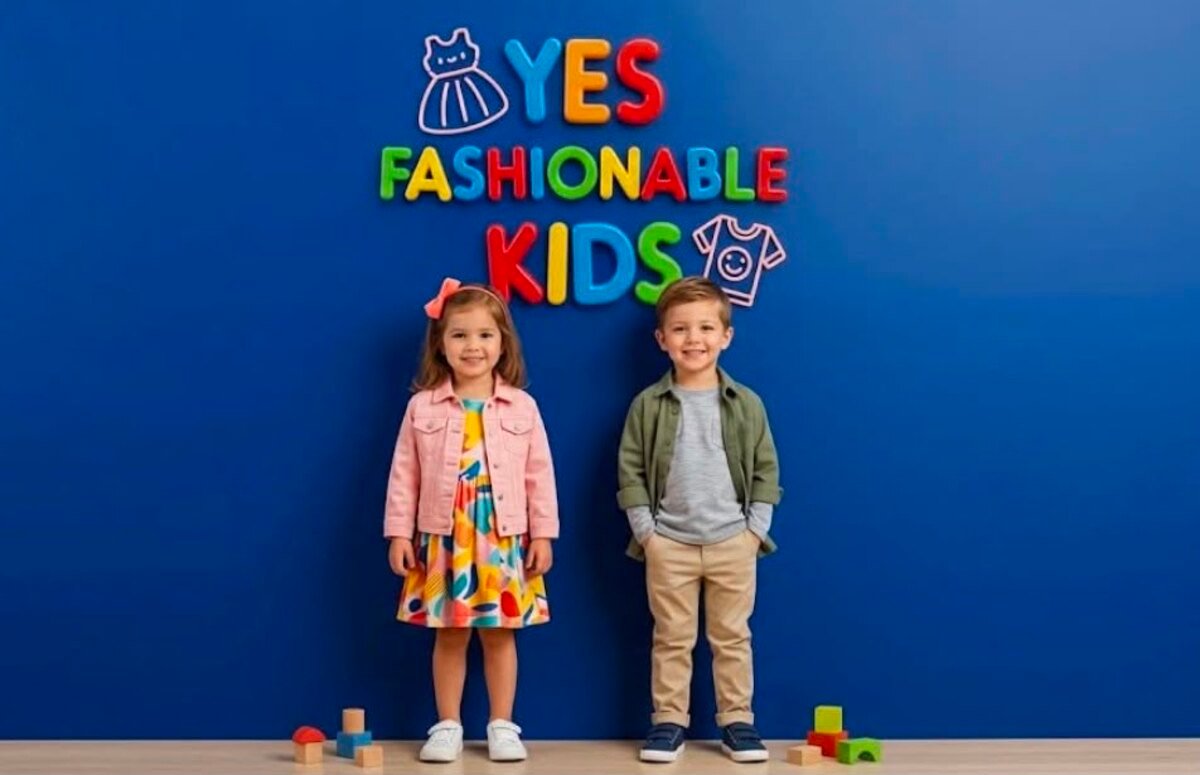 Niña y niño con ropa de Yes Fashionable Kids